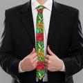 Pineapple Hibiscus Hawaii Pattern Print Necktie