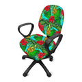 Pineapple Hibiscus Hawaii Pattern Print Office Chair Cover