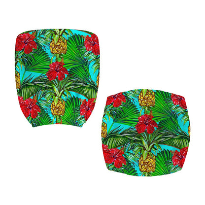 Pineapple Hibiscus Hawaii Pattern Print Office Chair Cover