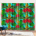Pineapple Hibiscus Hawaii Pattern Print Pencil Pleat Curtains