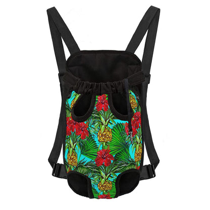 Pineapple Hibiscus Hawaii Pattern Print Pet Carrier Backpack