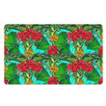 Pineapple Hibiscus Hawaii Pattern Print Polyester Doormat