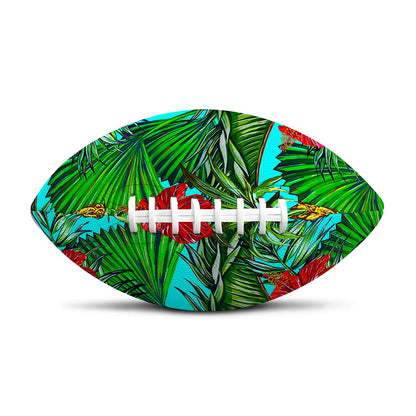Pineapple Hibiscus Hawaii Pattern Print Rugby Ball
