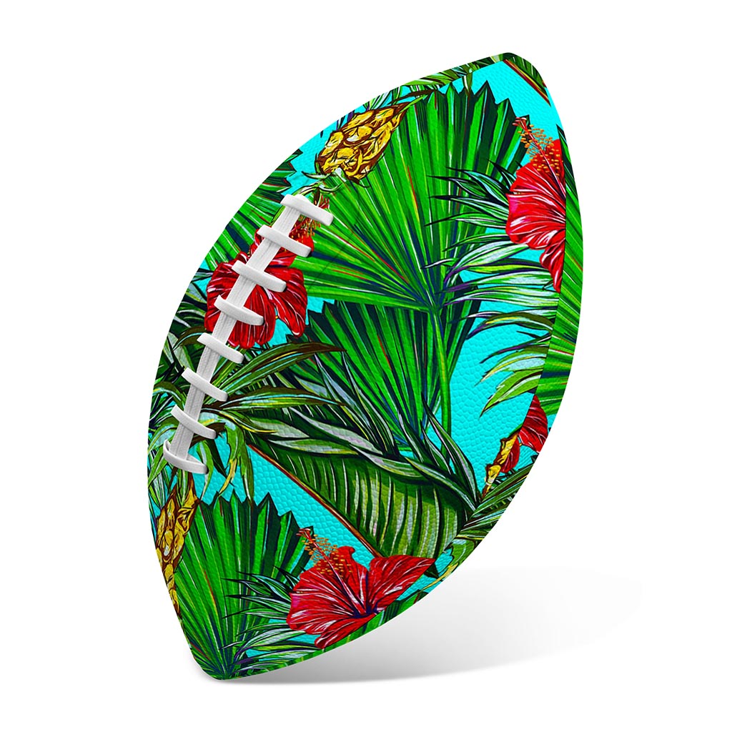 Pineapple Hibiscus Hawaii Pattern Print Rugby Ball