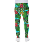Pineapple Hibiscus Hawaii Pattern Print Scuba Joggers