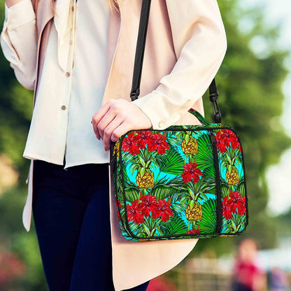 Pineapple Hibiscus Hawaii Pattern Print Shoulder Strap Bible Bag