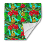 Pineapple Hibiscus Hawaii Pattern Print Silk Bandana