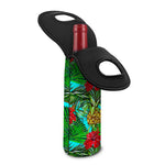 Pineapple Hibiscus Hawaii Pattern Print Single Neoprene Wine Tote
