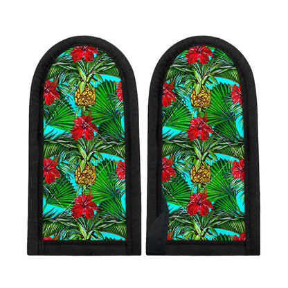 Pineapple Hibiscus Hawaii Pattern Print Skillet Handle Cover