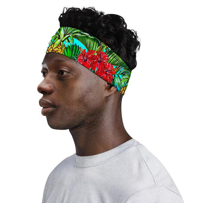 Pineapple Hibiscus Hawaii Pattern Print Sports Headband