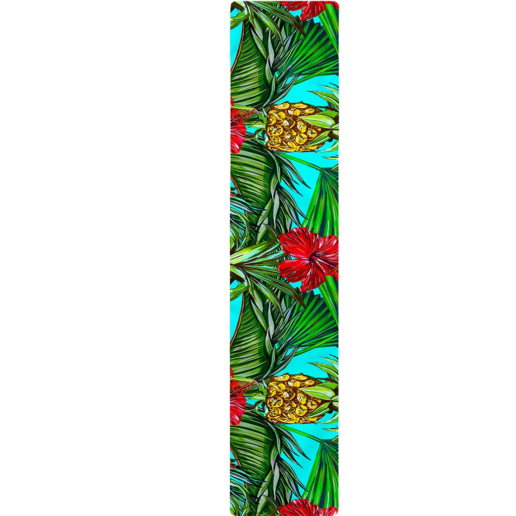 Pineapple Hibiscus Hawaii Pattern Print Table Runner