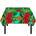 Pineapple Hibiscus Hawaii Pattern Print Tablecloth