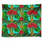 Pineapple Hibiscus Hawaii Pattern Print Tapestry