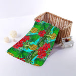 Pineapple Hibiscus Hawaii Pattern Print Towel
