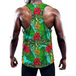 Pineapple Hibiscus Hawaii Pattern Print Training Tank Top