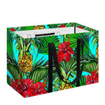 Pineapple Hibiscus Hawaii Pattern Print Utility Tote Bag