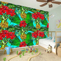 Pineapple Hibiscus Hawaii Pattern Print Wall Sticker