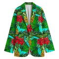 Pineapple Hibiscus Hawaii Pattern Print Women's Blazer