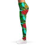 Pineapple Hibiscus Hawaii Pattern Print Women's Leggings