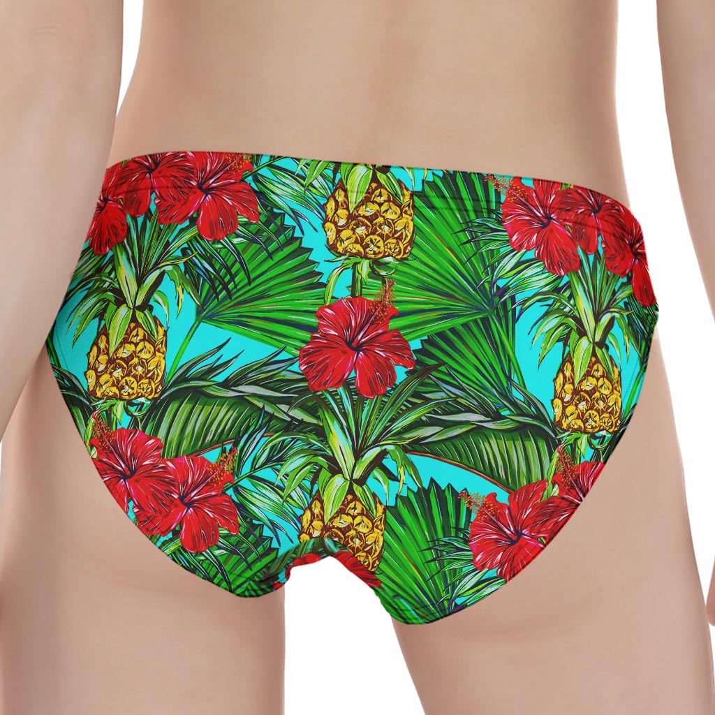 Pineapple Hibiscus Hawaii Pattern Print Women's Panties