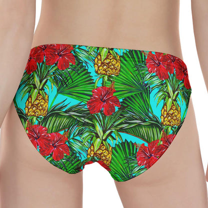 Pineapple Hibiscus Hawaii Pattern Print Women's Panties