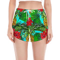 Pineapple Hibiscus Hawaii Pattern Print Women's Split Running Shorts