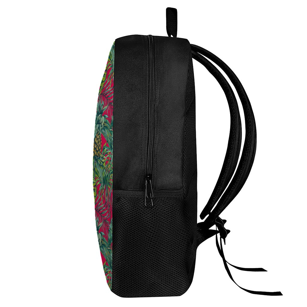 Pineapple Leaves Hawaii Pattern Print 17 Inch Backpack