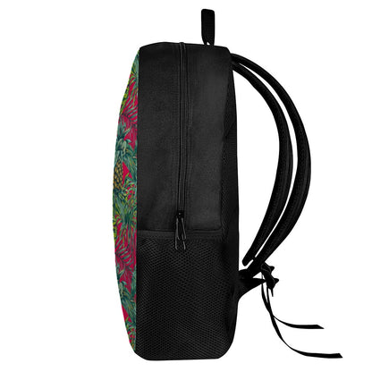 Pineapple Leaves Hawaii Pattern Print 17 Inch Backpack