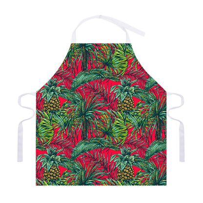 Pineapple Leaves Hawaii Pattern Print Adjustable Apron
