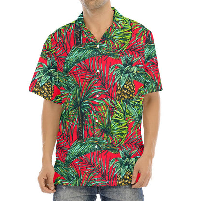 Pineapple Leaves Hawaii Pattern Print Aloha Shirt