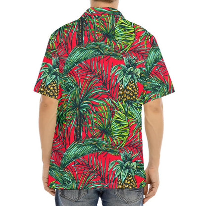 Pineapple Leaves Hawaii Pattern Print Aloha Shirt
