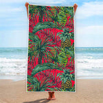 Pineapple Leaves Hawaii Pattern Print Beach Towel