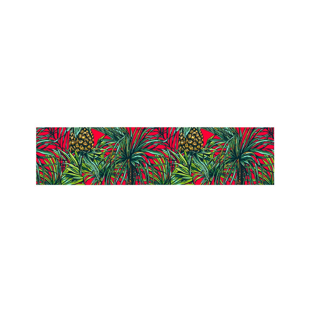 Pineapple Leaves Hawaii Pattern Print Bed Runner