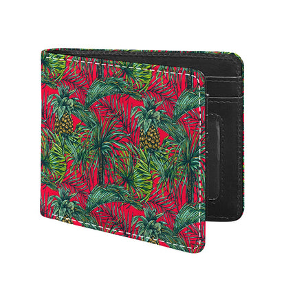 Pineapple Leaves Hawaii Pattern Print Bifold Wallet