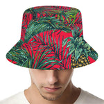 Pineapple Leaves Hawaii Pattern Print Bucket Hat