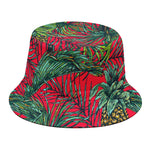 Pineapple Leaves Hawaii Pattern Print Bucket Hat