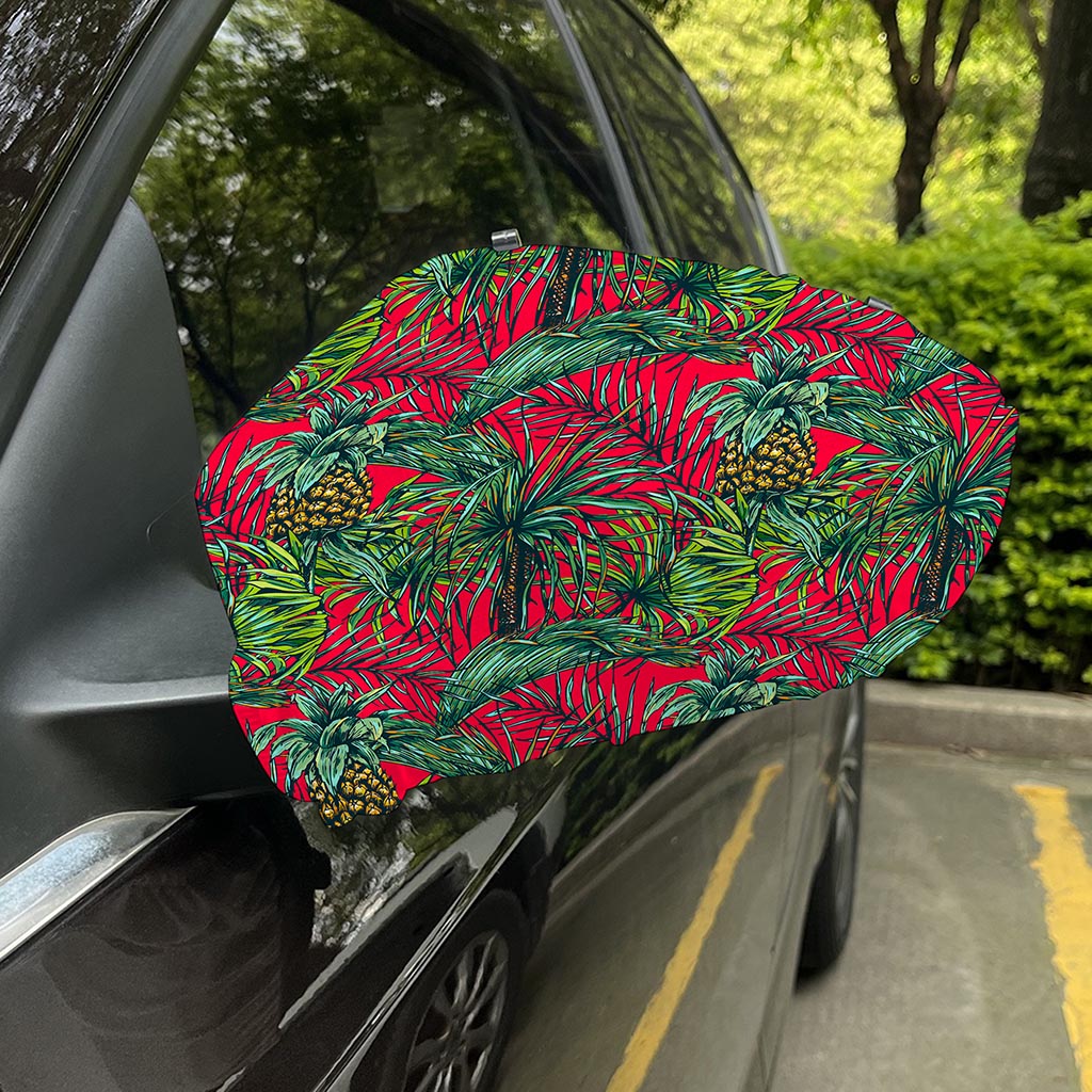 Pineapple Leaves Hawaii Pattern Print Car Side Mirror Covers