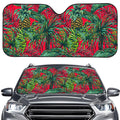 Pineapple Leaves Hawaii Pattern Print Car Windshield Sun Shade