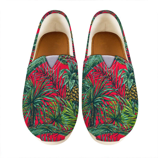 Pineapple Leaves Hawaii Pattern Print Casual Shoes