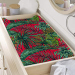 Pineapple Leaves Hawaii Pattern Print Changing Pad Cover