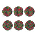 Pineapple Leaves Hawaii Pattern Print Coaster Set