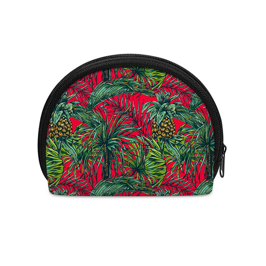 Pineapple Leaves Hawaii Pattern Print Coin Purse