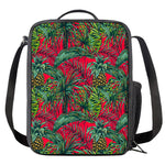 Pineapple Leaves Hawaii Pattern Print Crossbody Lunch Bag
