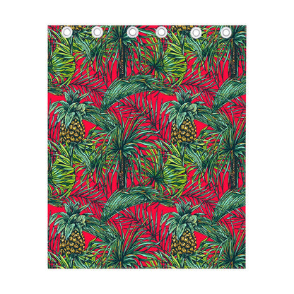 Pineapple Leaves Hawaii Pattern Print Curtain