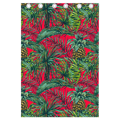 Pineapple Leaves Hawaii Pattern Print Curtain