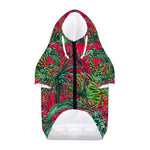 Pineapple Leaves Hawaii Pattern Print Dog Zip Up Hoodie