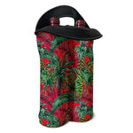 Pineapple Leaves Hawaii Pattern Print Double Neoprene Wine Tote