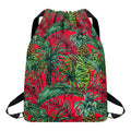 Pineapple Leaves Hawaii Pattern Print Drawstring Backpack