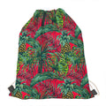 Pineapple Leaves Hawaii Pattern Print Drawstring Bag
