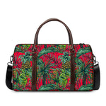 Pineapple Leaves Hawaii Pattern Print Duffle Bag